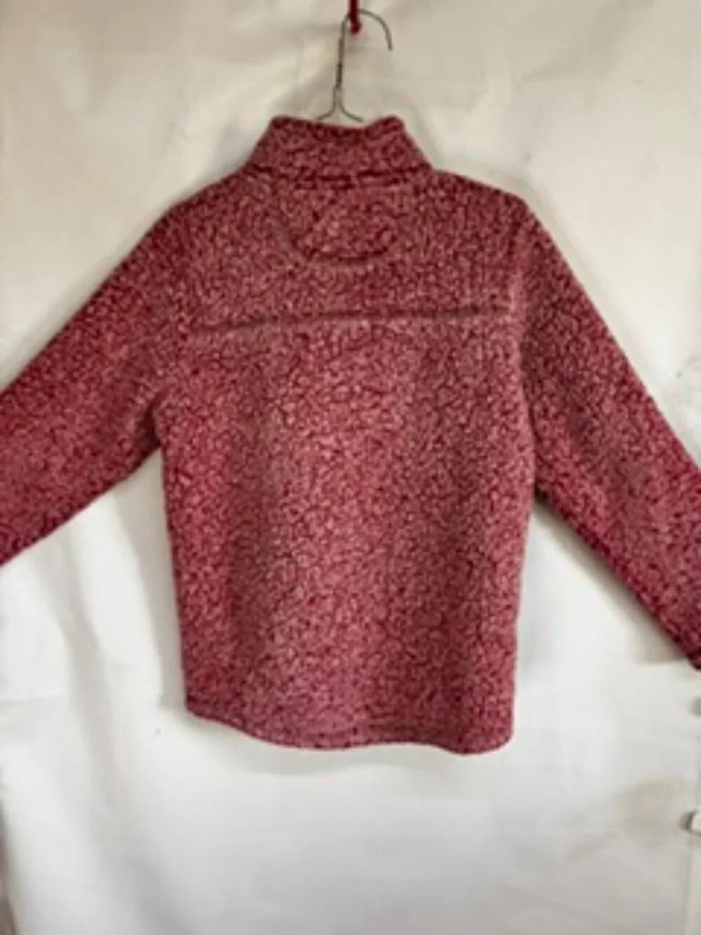 Wonder Nation Girls Pink Sherpa Fleece Quarter Zip Pullover Cozy Sweater